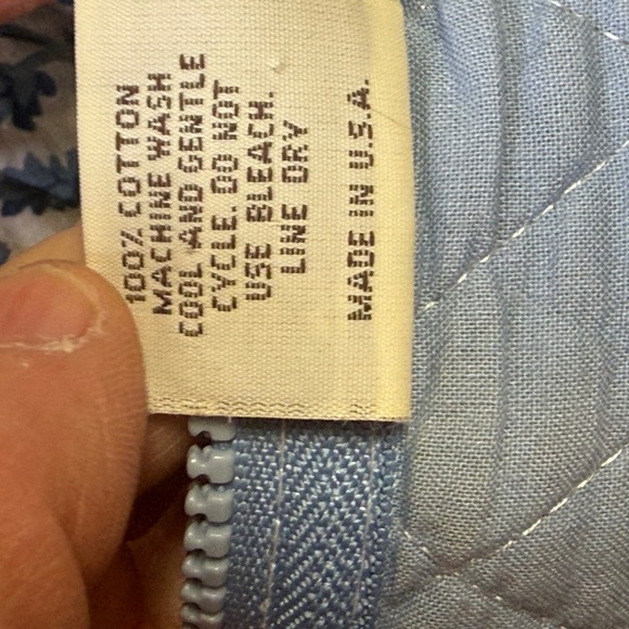 Vintage Vera Bradley Quilted Floral  Small Purse Bag Blue Pink Green Flowers - Picture 5 of 10